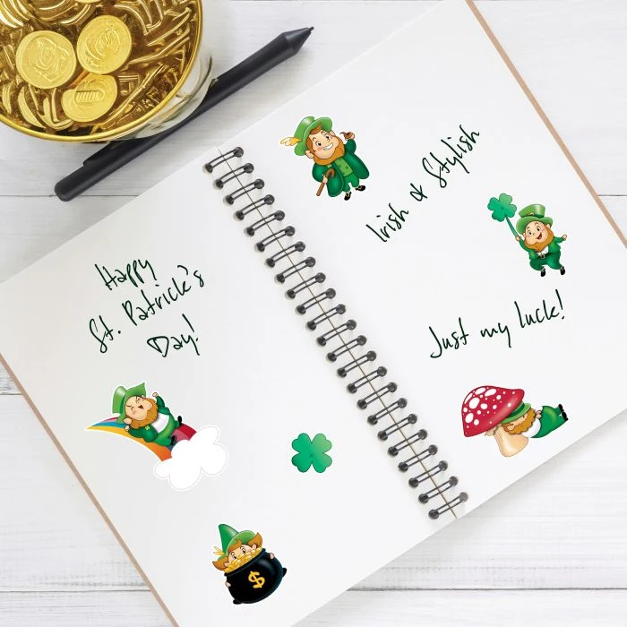 Leprechaun/Shamrock Stickers (4 Sheets Per Package) 2 Leprechaun/Shamrock Stickers (4 Sheets Per Package) - Image 2