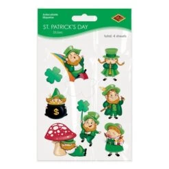 Leprechaun/Shamrock Stickers (4 Sheets Per Package) 9 Leprechaun/Shamrock Stickers (4 Sheets Per Package) -Bulk Party Supplies Shop 33146 i3 leprechaun shamrock stickers