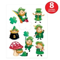 Leprechaun/Shamrock Stickers (4 Sheets Per Package) 11 Leprechaun/Shamrock Stickers (4 Sheets Per Package) -Bulk Party Supplies Shop 33146 i4 1 leprechaun shamrock stickers