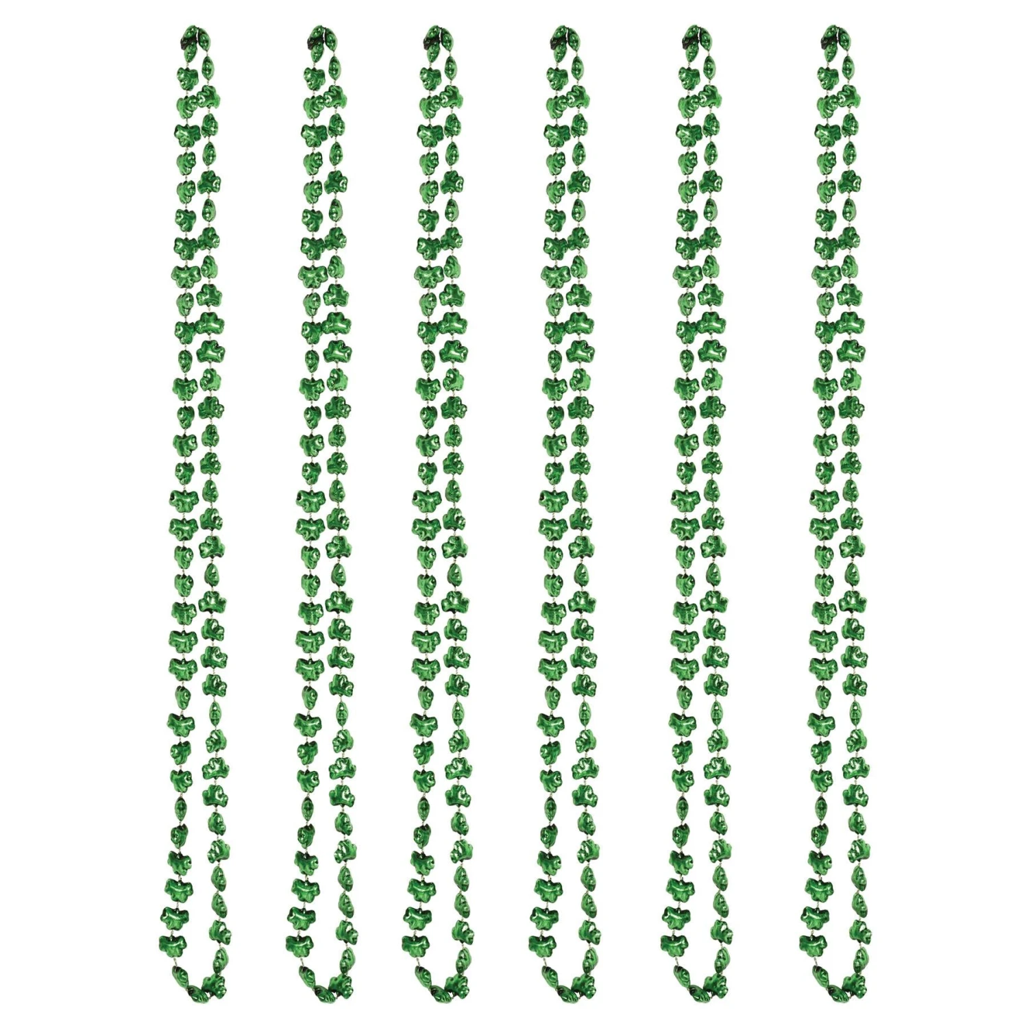 St. Patrick's Day Mini Shamrock Bead Necklaces (12 Packages) 1 St. Patrick's Day Mini Shamrock Bead Necklaces (12 Packages)