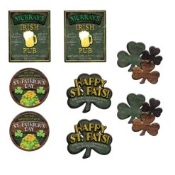 St Patrick's Day Sign Cutouts (4 Per Package) -Bulk Party Supplies Shop 33248 i7