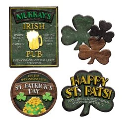 St Patrick's Day Sign Cutouts (4 Per Package)