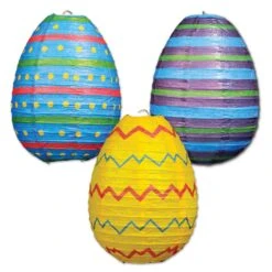 Easter Egg Paper Lanterns (3 Per Package)