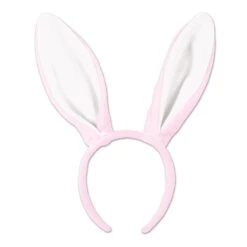Easter Soft-Touch Bunny Ears - Pink & White