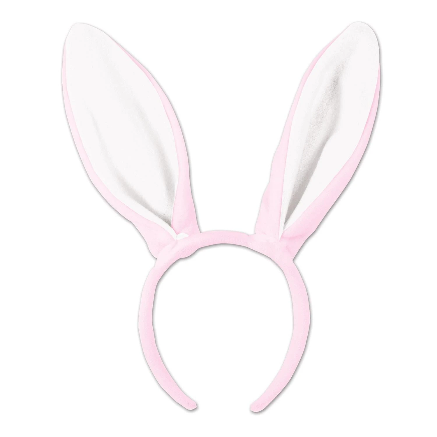 Easter Soft-Touch Bunny Ears - Pink & White 1 Easter Soft-Touch Bunny Ears - Pink & White