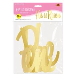 Easter Foil He Is Risen Streamer -Bulk Party Supplies Shop 40810 i3