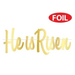 Easter Foil He Is Risen Streamer -Bulk Party Supplies Shop 40810 i4 1