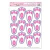 Easter Bunny Paw Prints Peel 'N Place Clings (12 Per Package)