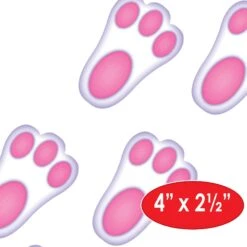 Easter Bunny Paw Prints Peel 'N Place Clings (12 Per Package) -Bulk Party Supplies Shop 44139 i5