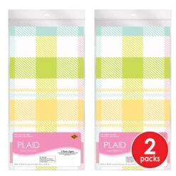 Easter Plaid Paper Tablecover (12 Packages) -Bulk Party Supplies Shop 44145 i3 1