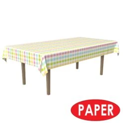 Easter Plaid Paper Tablecover (12 Packages) -Bulk Party Supplies Shop 44145 i4 1