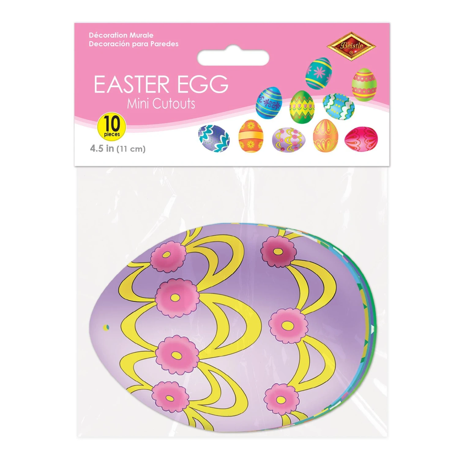 Mini Easter Egg Cutouts (10 Per Package) 2 Mini Easter Egg Cutouts (10 Per Package) - Image 2