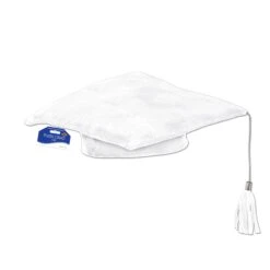 Plush Graduate Graduation Party Cap- White -Bulk Party Supplies Shop 50004 W i3