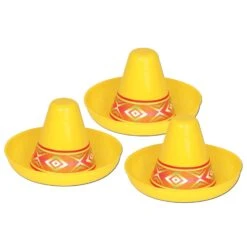 Fiesta Miniature Yellow Plastic Sombrero