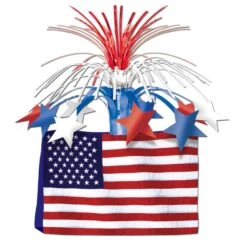 American Flag Party Centerpiece