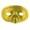 Mardi Gras Metallic Half Mask - Gold 3 Mardi Gras Metallic Half Mask - Gold -Bulk Party Supplies Shop 50144 GD