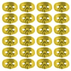 Mardi Gras Metallic Half Mask - Gold 10 Mardi Gras Metallic Half Mask - Gold -Bulk Party Supplies Shop 50144 GD i7