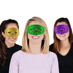 Mardi Gras Metallic Half Masks -Bulk Party Supplies Shop 50144 GGP i3