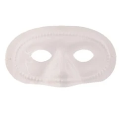 Mardi Gras White Half Mask