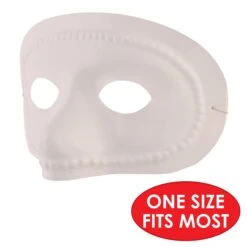 Mardi Gras White Half Mask -Bulk Party Supplies Shop 50144 W i5