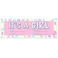 It's A Girl Sign Banner