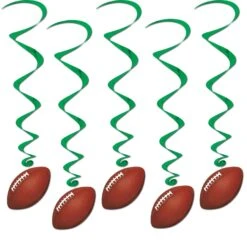 Football Party Whirls (5 Per Package)