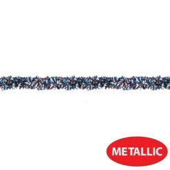 6-Ply Metallic Festooning Party Garland - Red - White - Blue 8 6-Ply Metallic Festooning Party Garland - Red - White - Blue -Bulk Party Supplies Shop 50281 RWB i4