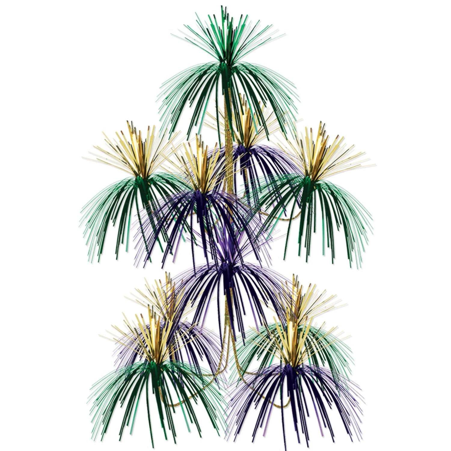 Mardi Gras Firework Chandelier - Gold - Green - Purple 1 Mardi Gras Firework Chandelier - Gold - Green - Purple