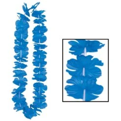 Luau Party Silk 'N Petals Party Lei - Blue