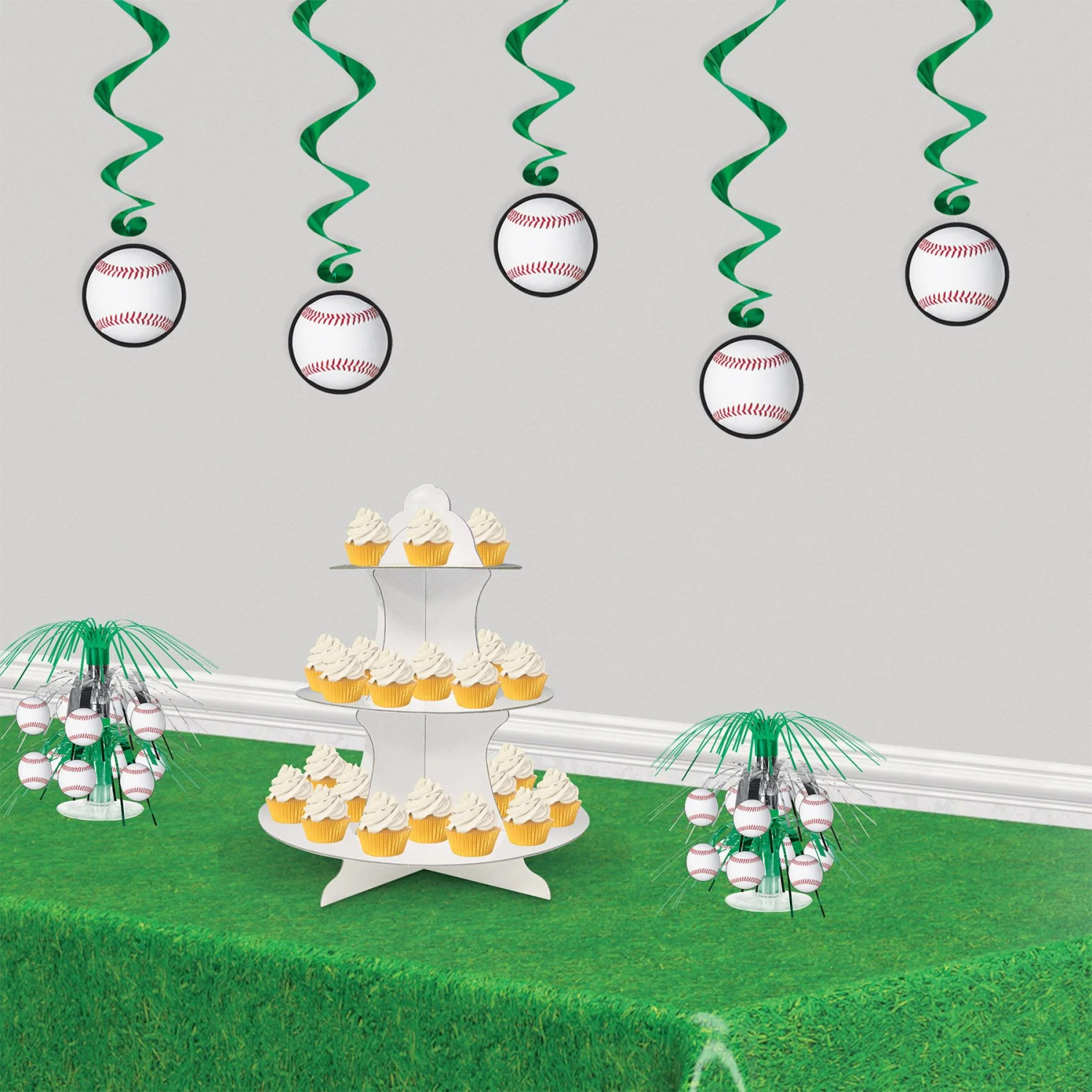 Baseball Party Whirls (5 Per Package) 2 Baseball Party Whirls (5 Per Package) - Image 2