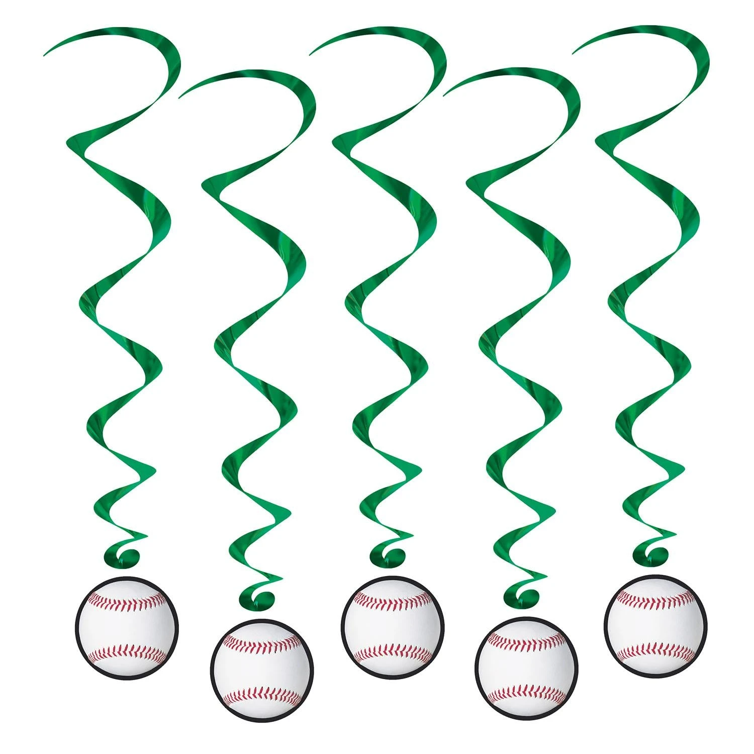 Baseball Party Whirls (5 Per Package) 1 Baseball Party Whirls (5 Per Package)