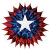 Patriotic Fan-Burst Party Decoration -Bulk Party Supplies Shop 50518 RWB