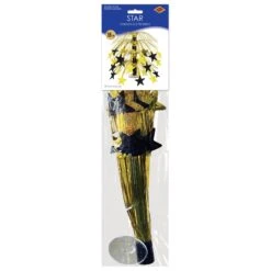 Star Cascade Party Centerpiece - Black & Gold -Bulk Party Supplies Shop 50553 BKGD i3