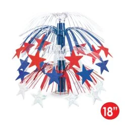 Star Cascade Party Centerpiece - Red - White - Blue -Bulk Party Supplies Shop 50553 RWB i5