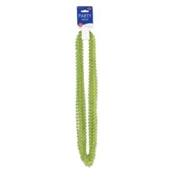 Party Bead Necklaces - Small Round Light Green (12 Per Package) -Bulk Party Supplies Shop 50570 LG i3
