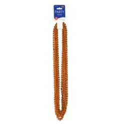 Party Bead Necklaces - Small Round Orange (12 Per Package) -Bulk Party Supplies Shop 50570 O i3