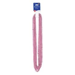 Party Bead Necklaces - Small Round Pink (12 Per Package) -Bulk Party Supplies Shop 50570 P i3