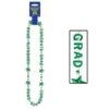 Congrats Grad Graduation Party Bead Necklaces - Green -Bulk Party Supplies Shop 50595 G