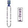 Congrats Grad Graduation Party Bead Necklaces - Purple -Bulk Party Supplies Shop 50595 PL