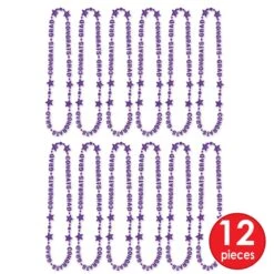 Congrats Grad Graduation Party Bead Necklaces - Purple 9 Congrats Grad Graduation Party Bead Necklaces - Purple -Bulk Party Supplies Shop 50595 PL i7 1