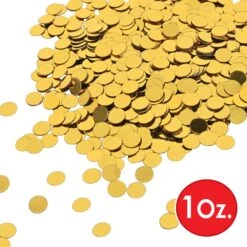 Party Confetti Dots Gold (1 Oz Per Package) 8 Party Confetti Dots Gold (1 Oz Per Package) -Bulk Party Supplies Shop 50620 GD i4