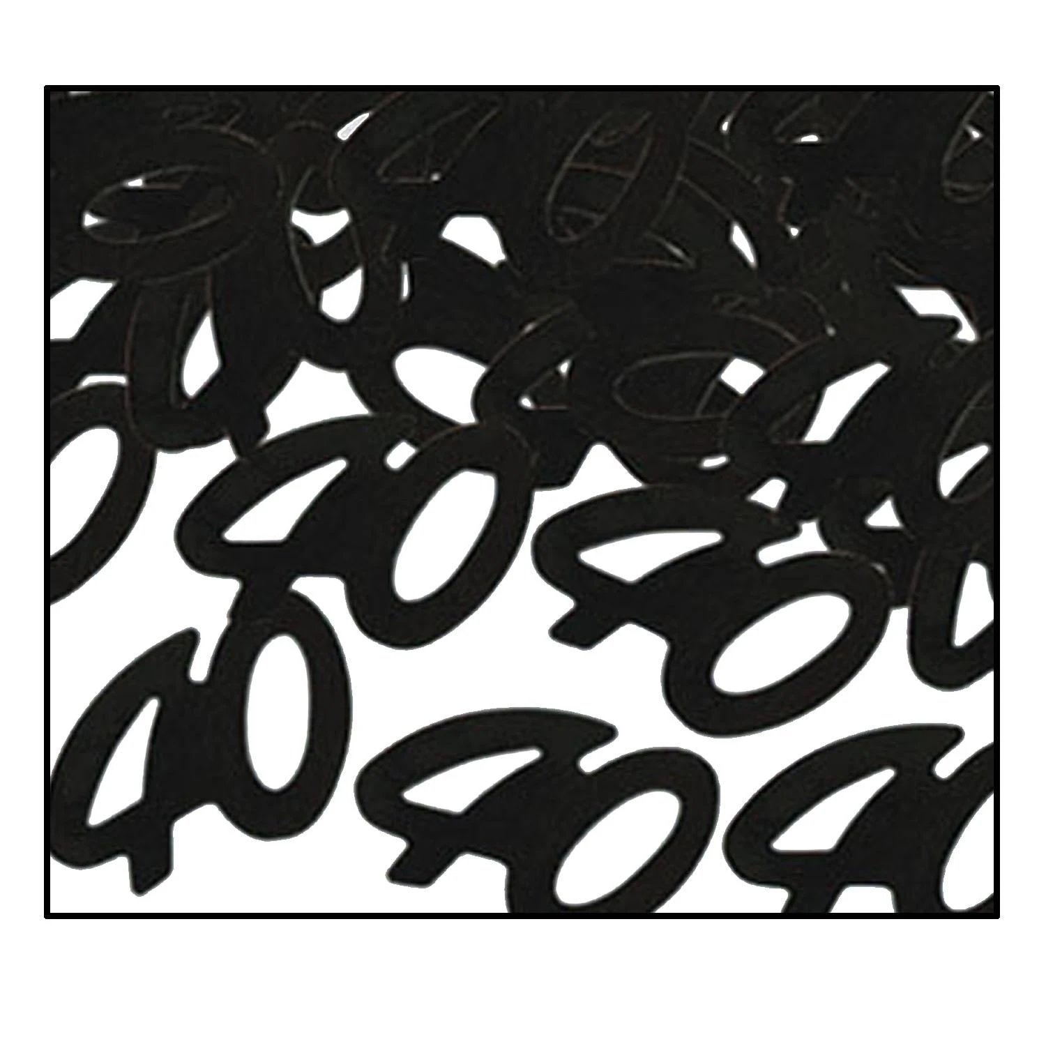 Confetti 40th Birthday Party Silhouettes Black (0.5 Oz Per Package) 1 Confetti 40th Birthday Party Silhouettes Black (0.5 Oz Per Package)