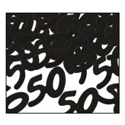 Confetti 50th Birthday Party Silhouettes Black (0.5 Oz Per Package)