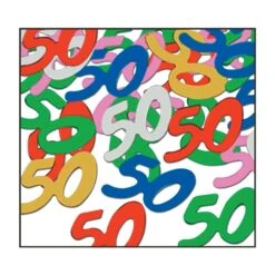 Confetti 50th Birthday Party Silhouettes Multi-color (0.5 Oz Per Package)