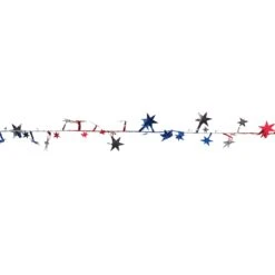 Gleam 'N Flex Star Party Garland - Red - Silver - Blue - Wire Garland