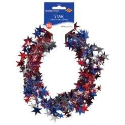 Gleam 'N Flex Star Party Garland - Red - Silver - Blue - Wire Garland 9 Gleam 'N Flex Star Party Garland - Red - Silver - Blue - Wire Garland -Bulk Party Supplies Shop 50651 RSB i3