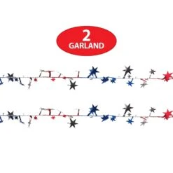 Gleam 'N Flex Star Party Garland - Red - Silver - Blue - Wire Garland 13 Gleam 'N Flex Star Party Garland - Red - Silver - Blue - Wire Garland -Bulk Party Supplies Shop 50651 RSB i7 1