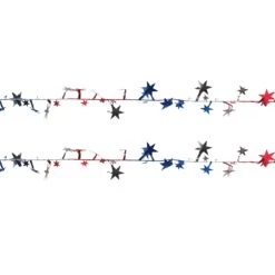 Gleam 'N Flex Star Party Garland - Red - Silver - Blue - Wire Garland 12 Gleam 'N Flex Star Party Garland - Red - Silver - Blue - Wire Garland -Bulk Party Supplies Shop 50651 RSB i7
