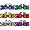 2026 Glittered Plastic Eyeglasses Assorted Colors