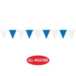 Oktoberfest Blue & White Pennant Banner 12 Oktoberfest Blue & White Pennant Banner -Bulk Party Supplies Shop 50702 BW i4